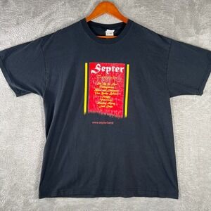 Septer Band Shirt Mens XL Black Transgressor Graphic Tee Metal Rock Y2K